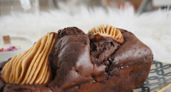 Cake fondant aux deux chocolats & poires