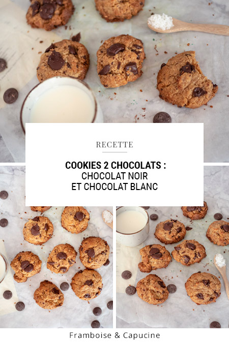 Cookies 2 chocolats : chocolat noir et chocolat blanc