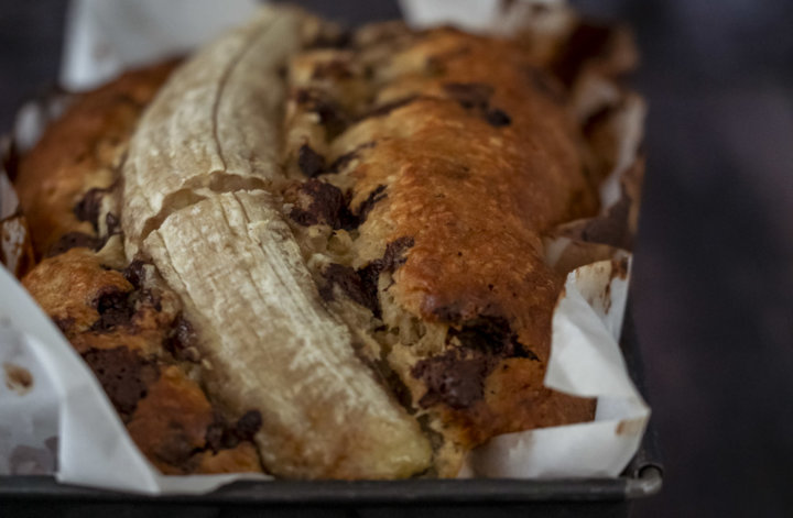 banana bread noix de coco chocolat