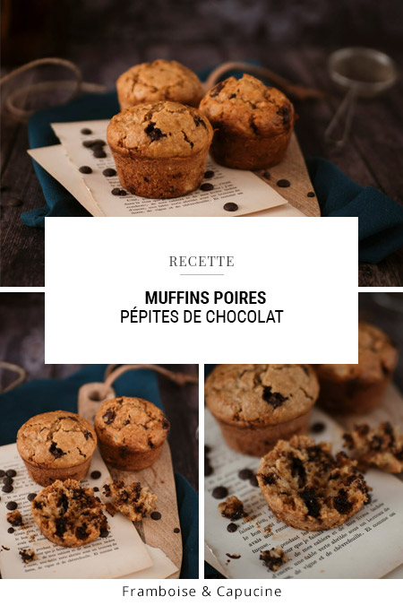 Muffins poires pépites de chocolat