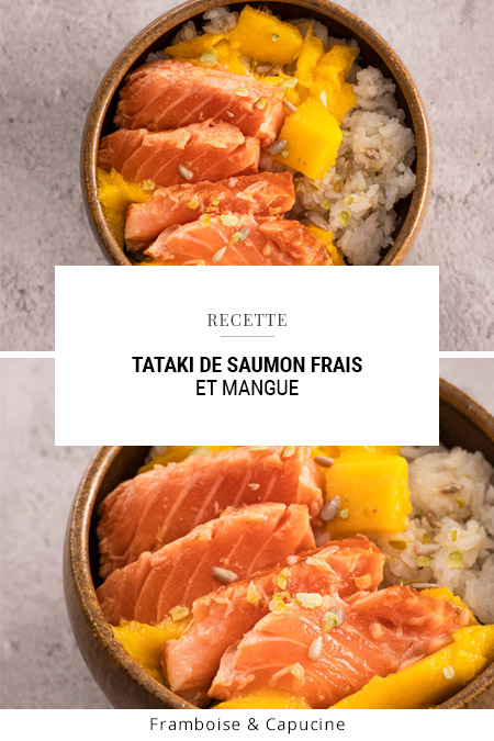 Tataki de saumon frais et mangue